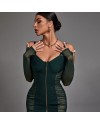 Elegant Strappy Mesh Bandage Dress