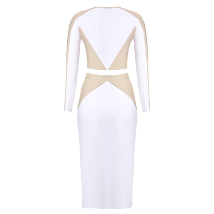 Round Neck Long Sleeve Splicing Bandage Set PZL3012